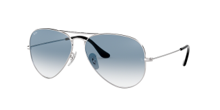 Óculos de sol Ray Ban 0RB3025 AVIATOR LARGE METAL Prateados Aviador - 1