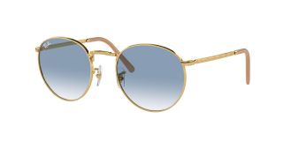 Óculos de sol Ray Ban 0RB3637 NEW ROUND Dourados Redonda - 1